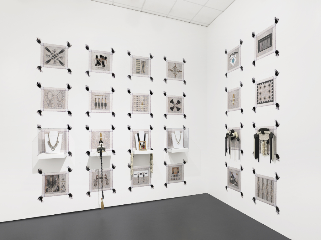 Installation view of ERIC-PAUL RIEGE: ojo|-|ólǫ́ at The Bell, Brown University, 2025. Photo credit. Julia Featheringill. Courtesy of The Bell / Brown Arts Institute