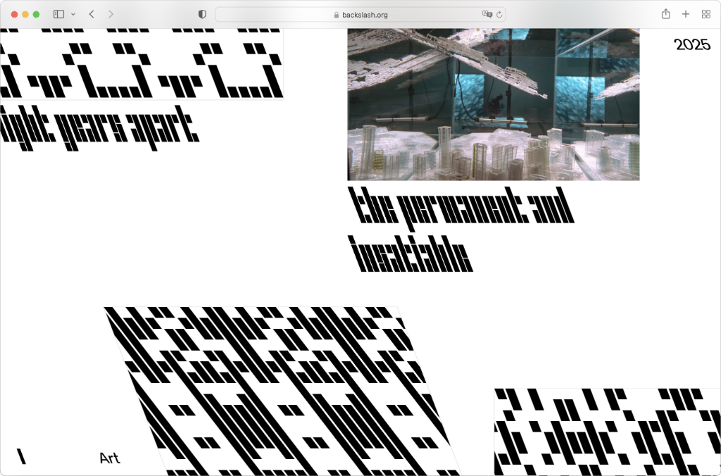 Current Art page on backslash.org.